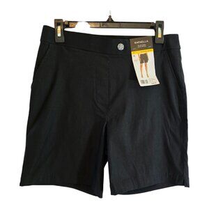 RAFAELLA SIZE 8 BLACK SHORTS STRETCH NWT FRONT POCKETS